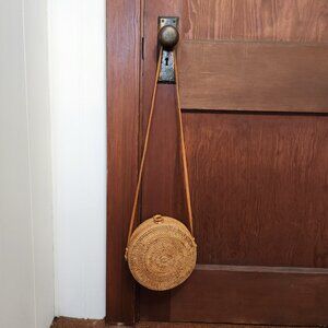 Unbranded Woven Grass Round Crossbody
